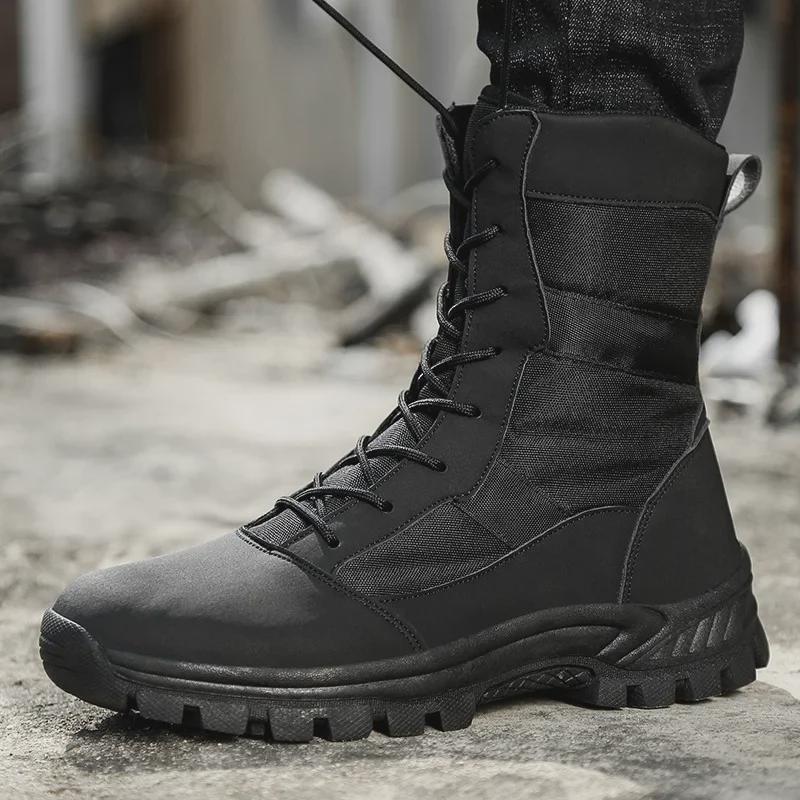 Men's Large Combat Boots - High Top Outdoor Desert & Tactical Hiking Boots