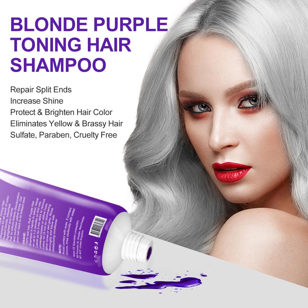 Purple Shampoo Hair Mask 100ml Dyeing Gray To Gray Purple Shampoo