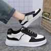 New Trendy Student Casual Versatile Men's Shoes Black and White Mixed Color Lightweight and Comfortable Sports Board Shoes