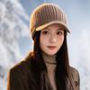 Осенне-зимняя теплая шапка Женская вязаная шерстяная модная бейсболка Утепленная повседневная шапка