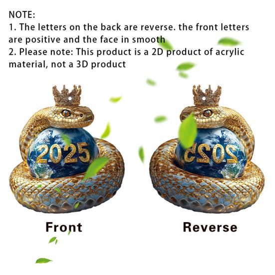 1 шт/3 шт змея украшение 2025 год змеи 2D акриловый кулон корона змея подвесное украшение для рождественской елки домашний декор