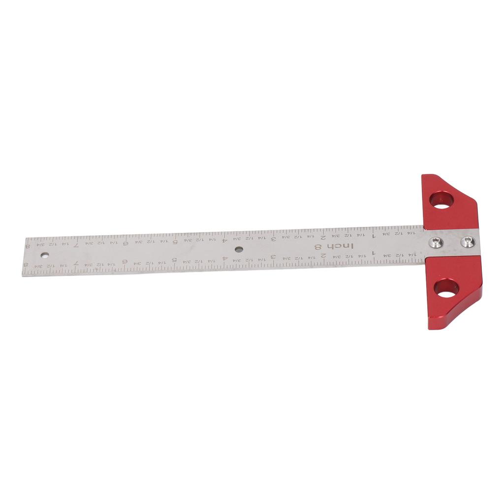 Т-образная линейка 8 дюймов для рисования, металлическая, для деревообработки, разметки, измерения, чертилка, метрическая/имперская шкала для