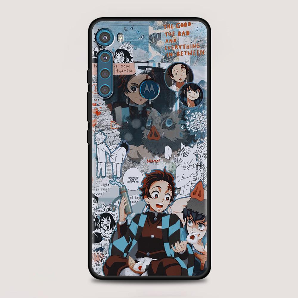 Чехол Kimetsu No Yaiba Demon Slayer для MOTOROLA One Fusion для Moto G10 G9 G8 Plus Play Power One G20 G30 G40 G50 G60 Edge 20