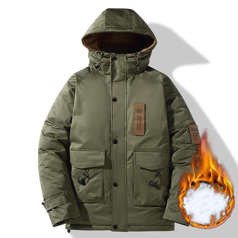 Зимние карго-парки мужские теплые толстые куртки пальто больших размеров парки модная повседневная зимняя куртка