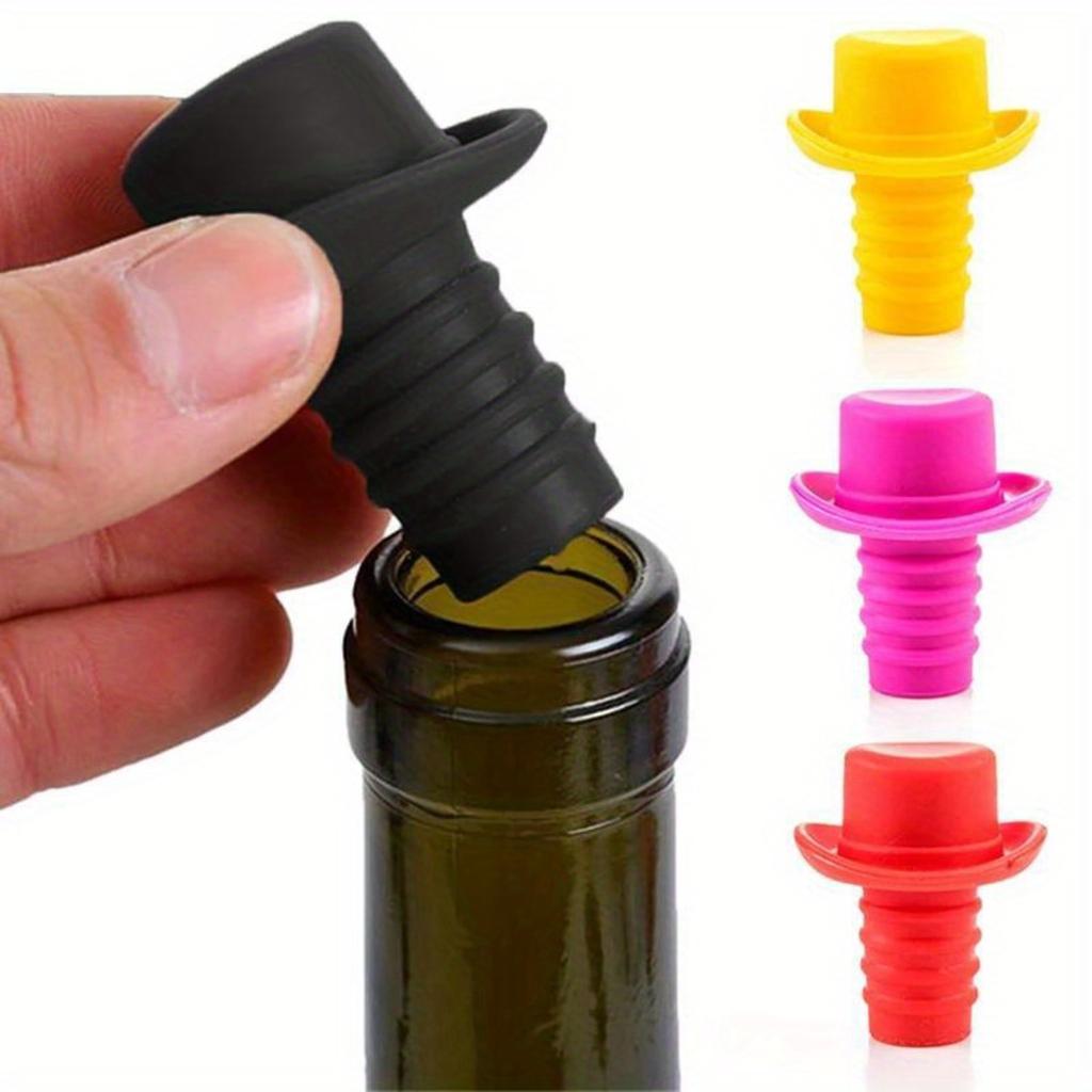 1pc Cute Silicone Wine Stopper Reusable Container Cap Pourer, Food-Grade Seal for Freshness