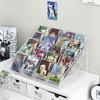 Настольная стойка для карточек, маленькая стойка для карточек, большая вместимость, ступенчатое хранение, многослойная коробка со слотами