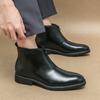 Fashion New High Quality Fashion Designer Men Boots Stylish Male Pointed Toe Men Casual Formal Boots Business Leather Zipper Male Shoes
