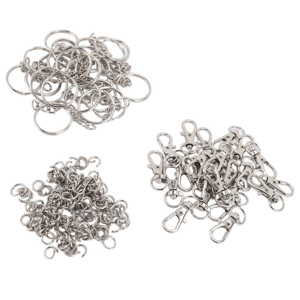 200 шт. набор брелоков цинковый сплав глянцевый серебряный портативный набор брелоков для подвешивания фотографий ожерелье Makin