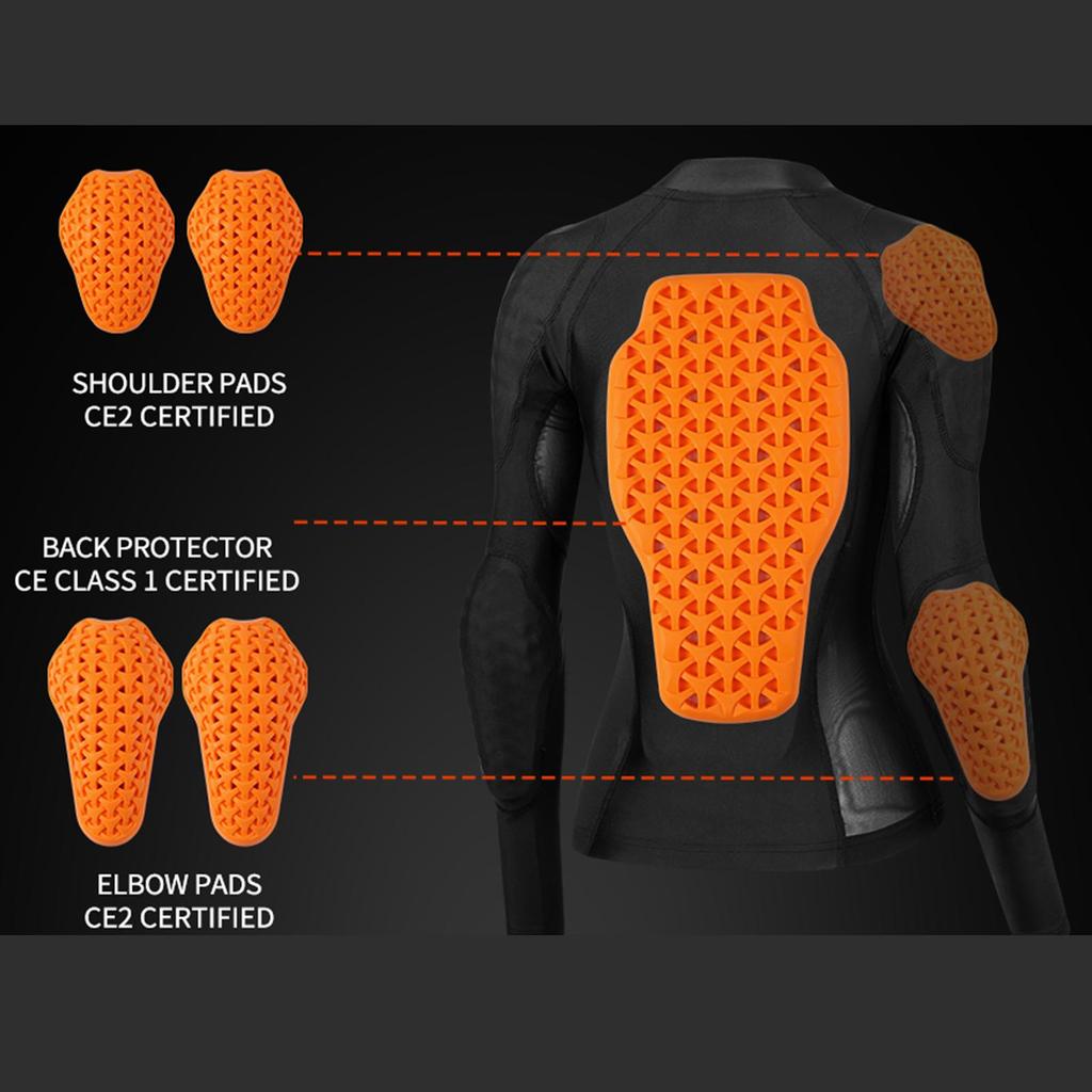 Wosawe Women Motocross High Stretch Breathable CE Certified Removable Soft Gaiter Slimming Top High Waist Riding Pants Motorcycle Rider Soft Armor Set