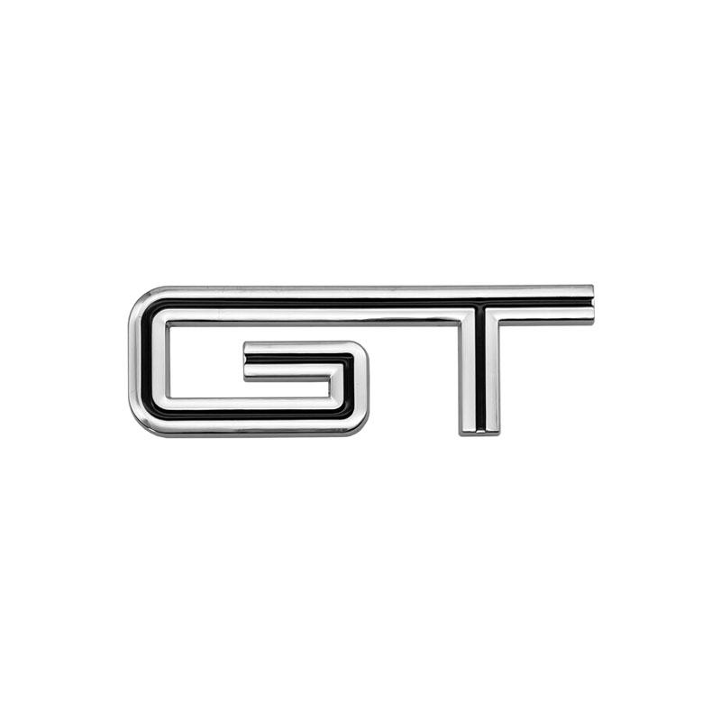 MJTU2 GT Logo 3D Chrome Metal Car Rear Trunk Logo Decal Badge Sticker For  Ford Mustang Shelby GT GT500 GT350 Car Styling Accessories