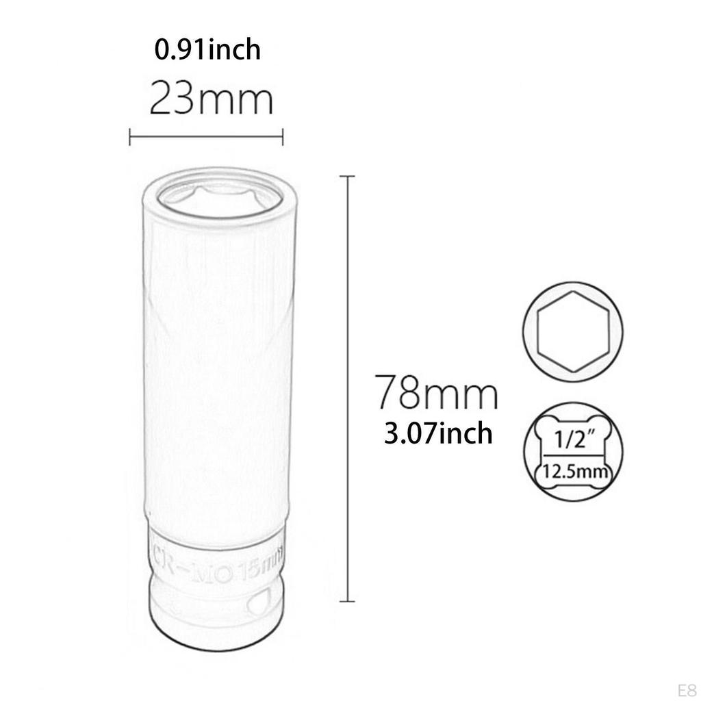 Ударный гайковерт с приводом 1/2 дюйма, колесная головка для инструмента для снятия колесных гаек