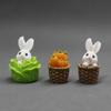 Cute Rabbit Bunny Ornament Resin Home Mini Bunny Miniature Figurines Miniature Landscape Decoration Home Easter Decoration