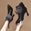 Thin Heels High Heels 2025 New Autumn and Winter Shoes Pointed Matte Short Boots Velvet Cotton Boots Thin Boots
