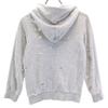 Diesel Long Sleeve Distressed Sweatshirt Zip Hoodie 8 Gray Women Used