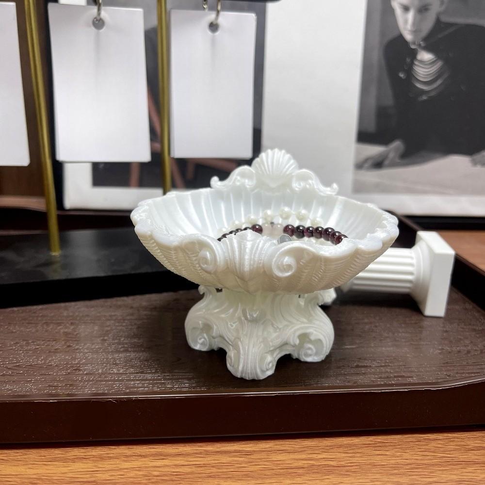 Decorative Bow 3D Printed Jewelry Tray Sweet Shell Shape Jewelry Tray  Home Ornaments