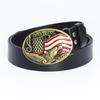 Ремень с пряжкой в виде орла с бронзовой точечной краской, модный ремень с американским флагом