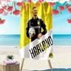 Haaland Power Print Beach Towel, Large Soft Quick Dry Towel for Beach Camping Swimming