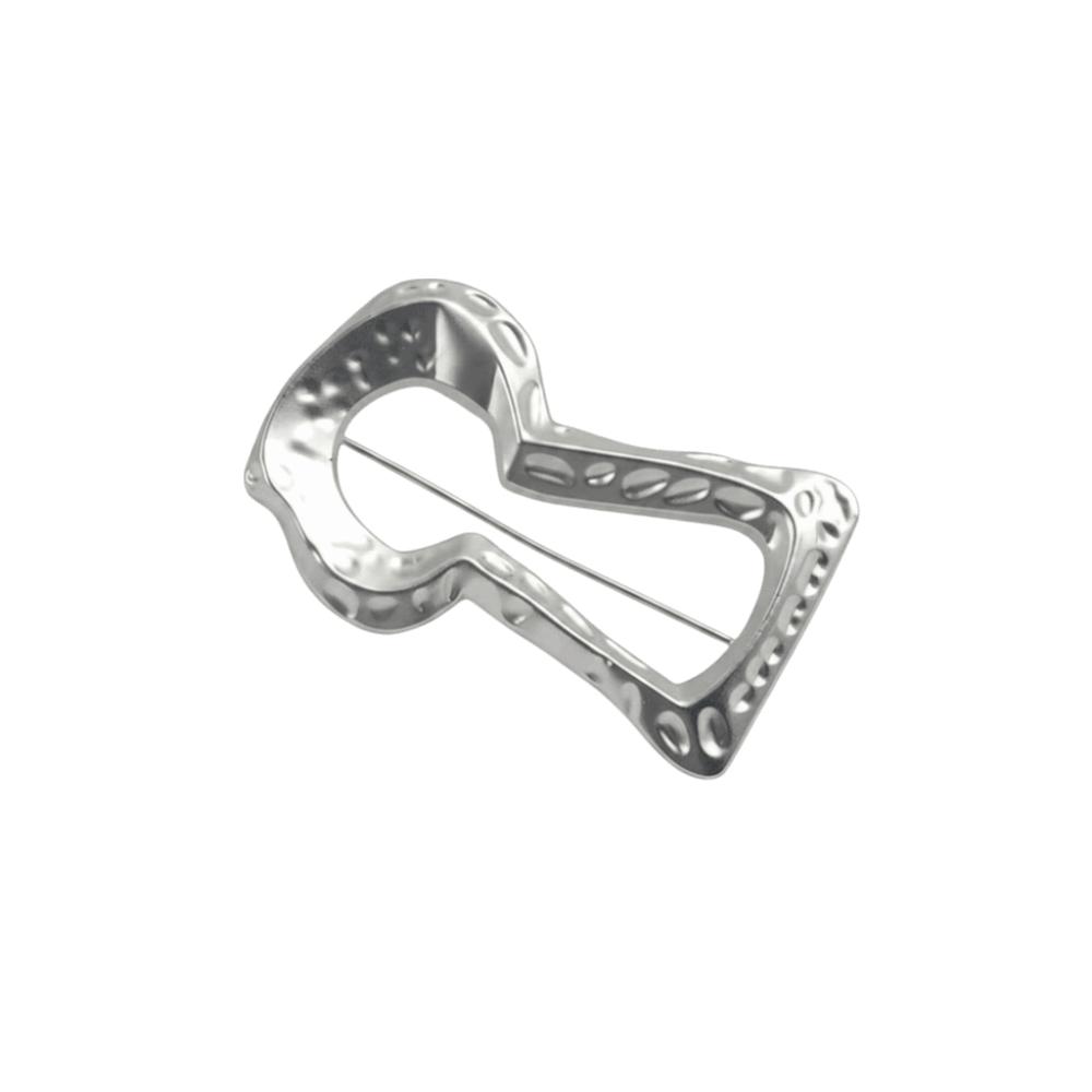French Style Keyhole Brooch Vintage Metal Glossy Brooch Exquisite Coat  Pin  Gift