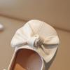 Girls Leather Shoes Bowknot Princess Shoes Soft Soled Solid Color Kids Shoes