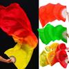 Kid Women Belly Dancing Fan Multicolors Square Dancing Long Imitation Fan Dance Accessories