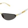 Gucci Cat Eye Logo Design Metal Irregular Shape Sunglasses Women sunglasses Gold GG1920S