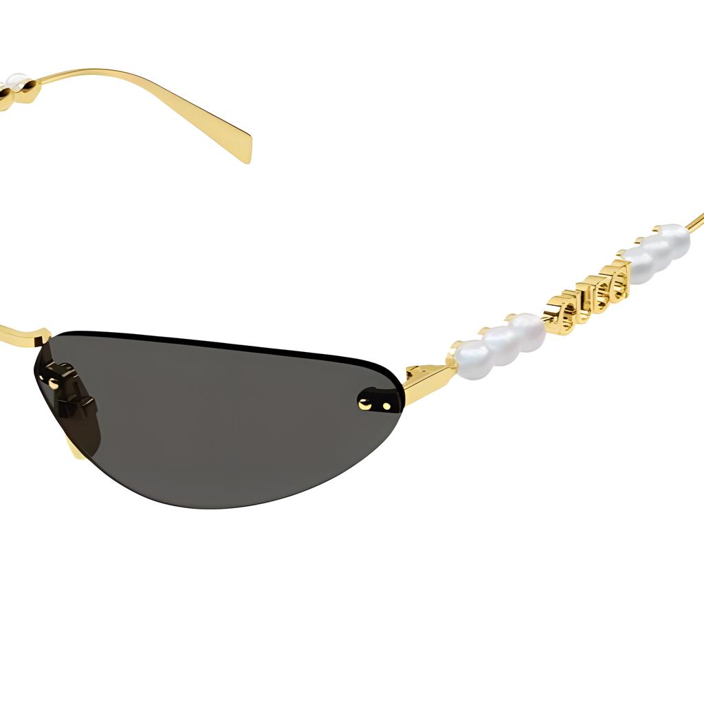 Gucci Cat Eye Logo Design Metal Irregular Shape Sunglasses Women sunglasses Gold GG1920S