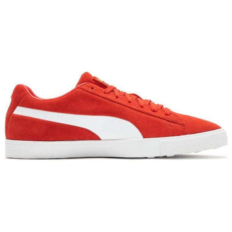 PUMA Suede Men's Low Top Golf Shoes Red Casual Comfortable 379823-01