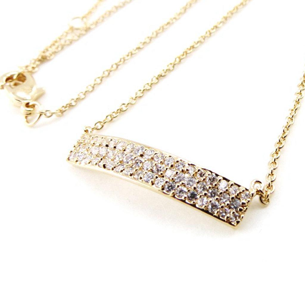 Les Trésors De Lily [J0160] - White 'Sissi' Gold-Plated Necklace