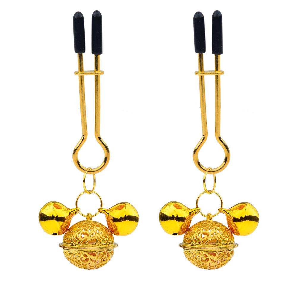 2020 Новый Сексуальный Зажим для Сосков Взрослые Принадлежности Дворцовый Колокольчик Колокольчик Зажим для Сосков Подвеска Золото