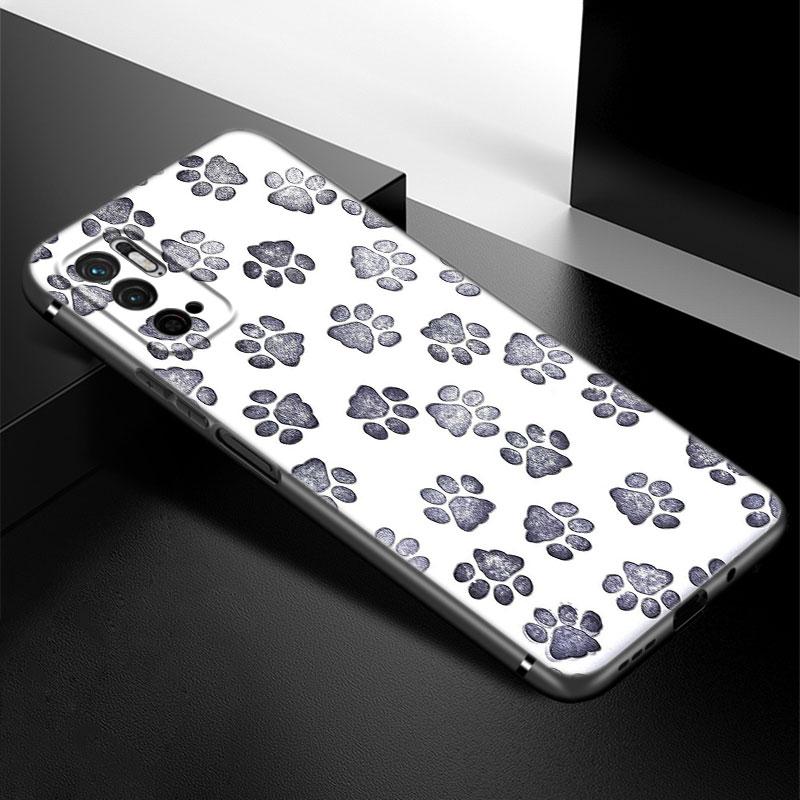 Чехол для телефона Dog Paw Best Friends для Xiaomi Redmi Note 7 8 9 10 Lite 11 11E 11T 12 Pro 11S 4G 10T 5G 8T 9S 10S TPU черный чехол