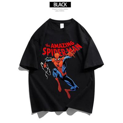 Футболка MINISO Marvels Spiderman для женщин и мужчин, модная летняя одежда с принтом, аниме Marvel, футболка с коротким рукавом #Цвет(4)