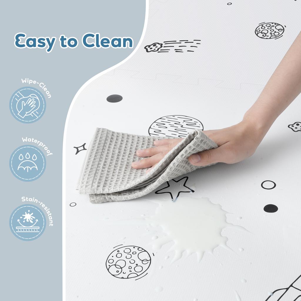 Baby Play Mat, 72x48-Inch Baby Foam Play Mat,6-Piece Interlocking Foam Floor Tiles for Toddlers, Floor Mats for Kids
