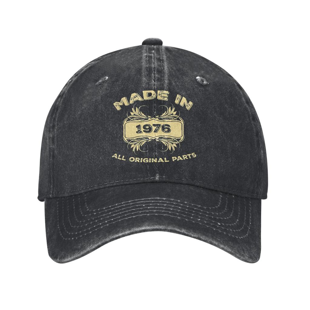Vintage Born In 1976 aged 50 Trucker Hat Outfit For Unisex Baseball Caps 50 birthday Retro Wear Sun Caps Adjustable