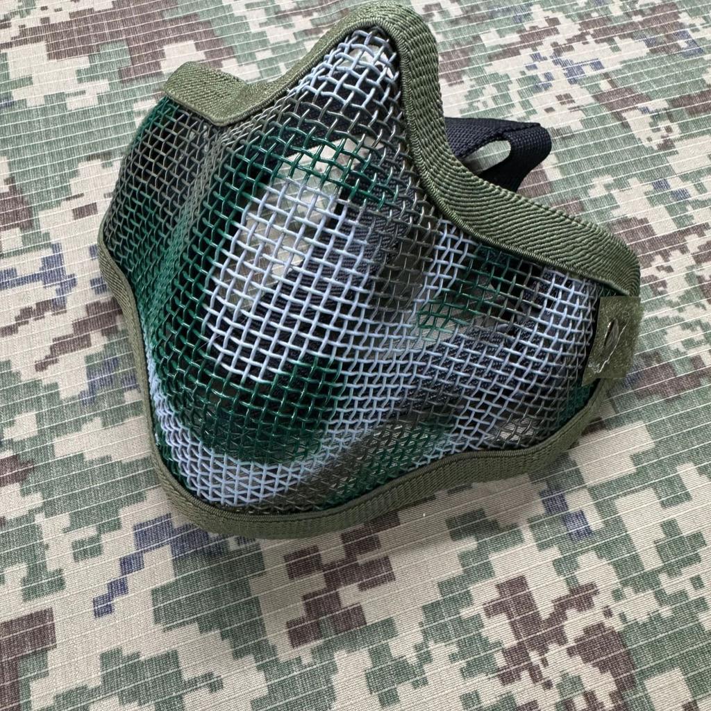 Airsoft Tactical Steel Wire Half Face Mask Breathable Hunting CS Wargame Protective Mesh Mask