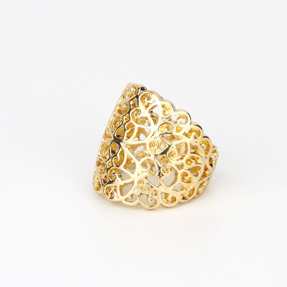 Шикарное металлическое кольцо золотого цвета для женщин, свадебные украшения, арабески, бижутерия, оптовая продажа