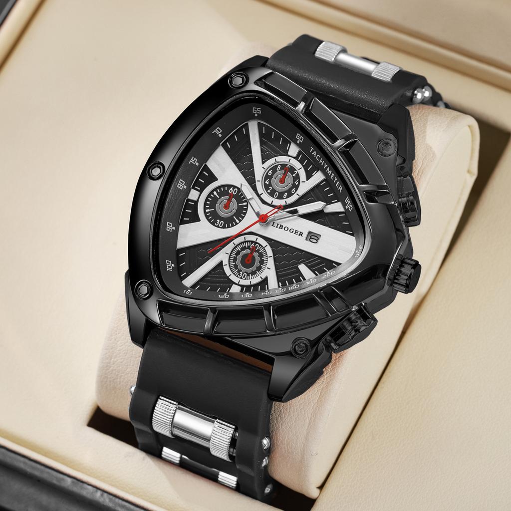 Модный силиконовый ремешок Мужские спортивные часы Повседневный арабский циферблат Мужские наручные часы с календарем Reloj Hombre(Без коробки)