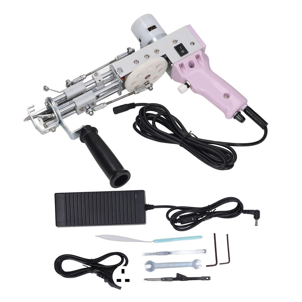 2 In 1 Rug Tufting Machine DIY Hand Crafted Adjustable Speed Electric Carpet Gun Machine for