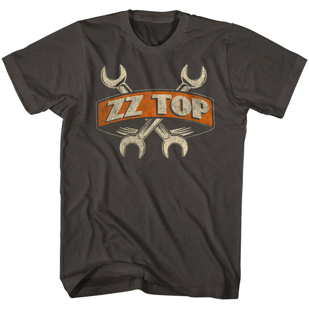 ZZTOP Band 1999 Retro Wrench Pattern Retro Blues Casual TShirt Mens and Womens Luxury Brand Top 2026 New Band Logo