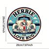 Винтажное Металлическое Настенное Искусство Herbie Love Bug Ретро Гараж Домашний Декор Жестяная Табличка