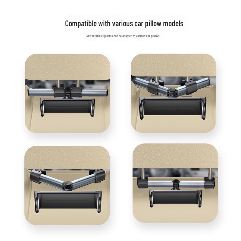 Вращающийся Телескопический Универсальный Держатель для Телефона и Планшета на Подголовник Автомобиля