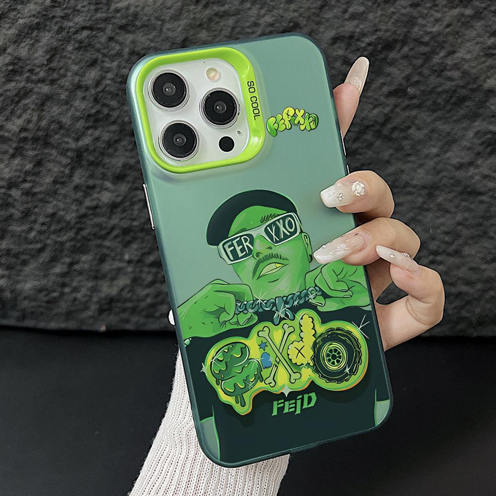 Чехол для телефона Feid Nitro Jam F-Ferxxo для iPhone 17 Air 16 16e 15 14 Plus 13 12 11 Pro Max X Xs XR 8 Цветной Серебристый Жесткий Чехол