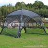 8-Person Summer Cooling Gazebo with Mosquito Net - 9m² Silver Mesh Sun Protection Tent
