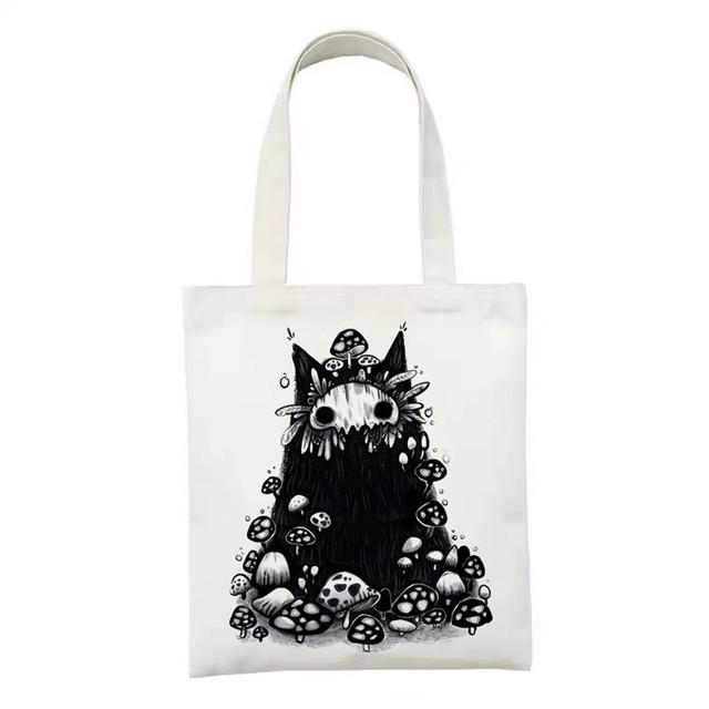 Женская пляжная сумка, сумки для покупок для продуктов, многоразовая эко-большая сумка с героями мультфильмов, женская холщовая сумка в стиле аниме, большая женская дорожная сумка