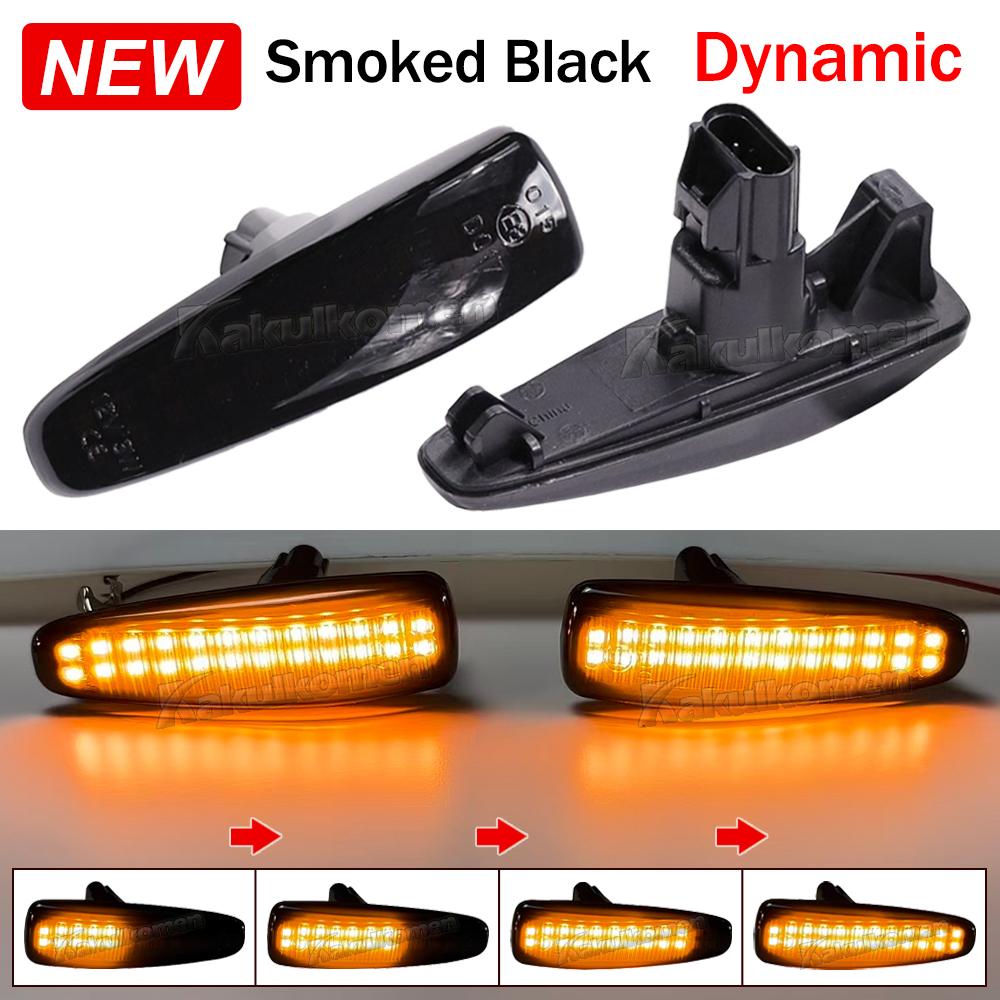 LED Side Fender Dynamic Turn Signal Light Marker Lamp For Mitsubishi Lancer Evolution Evo X Outlander Sport RVR ASX Mirage 2014+