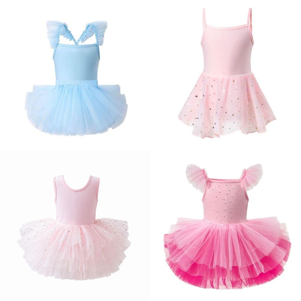 Sequin Ballet TuTu Dress Cross Strap Ballet Performance Costume Party Dance Dress Grading