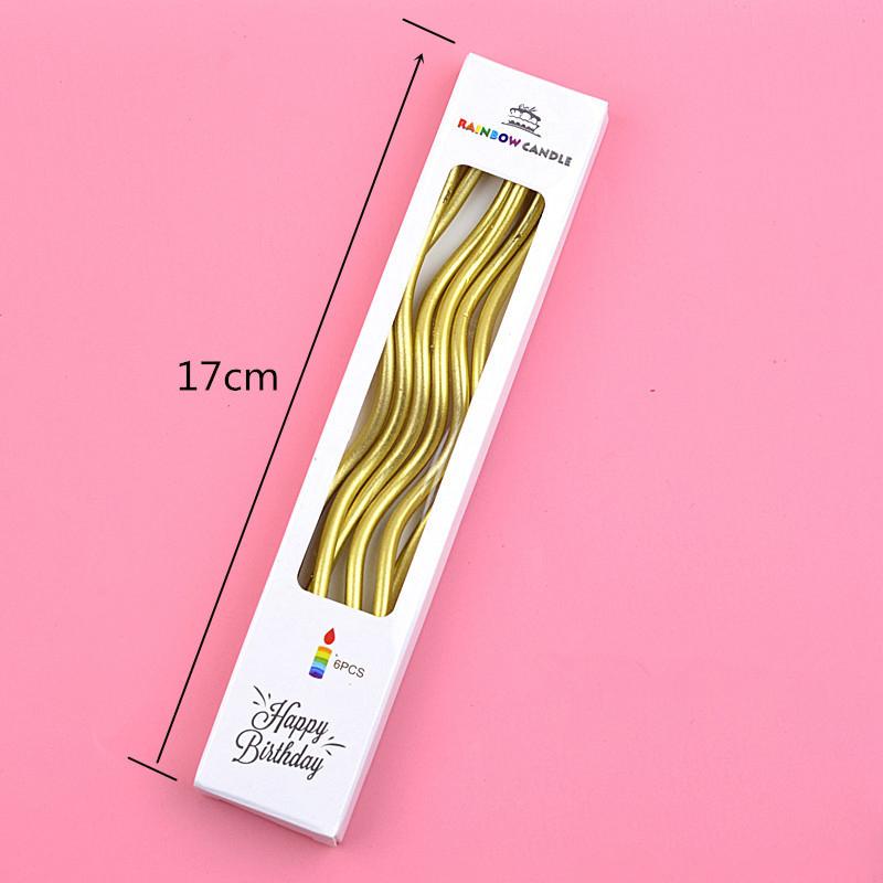 Colorful Curve Candles Birthday Candles Spiral Cake Candles Wedding and Party Decorative Cake Supplies Universal Cake Decoration