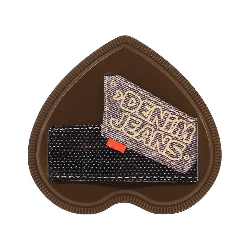 Джинсовая пуховка York Denim с эффектом 'голой кожи', двойного назначения, не впитывающая, мягкая, расширяющаяся, для тональной основы