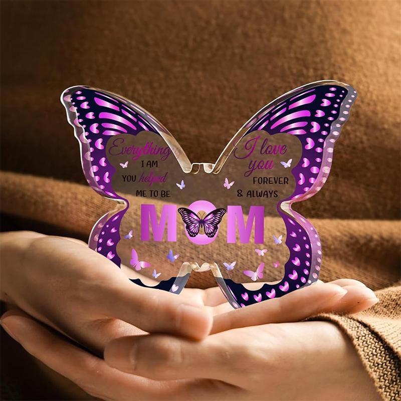 Настольные украшения на день матери, поделки ручной работы в форме бабочки, акриловый подарок с буквами