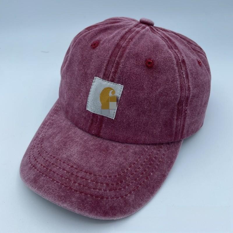 English Style Vintage Cotton Cap With Embossed Letters And Sun Shield For Men And Women