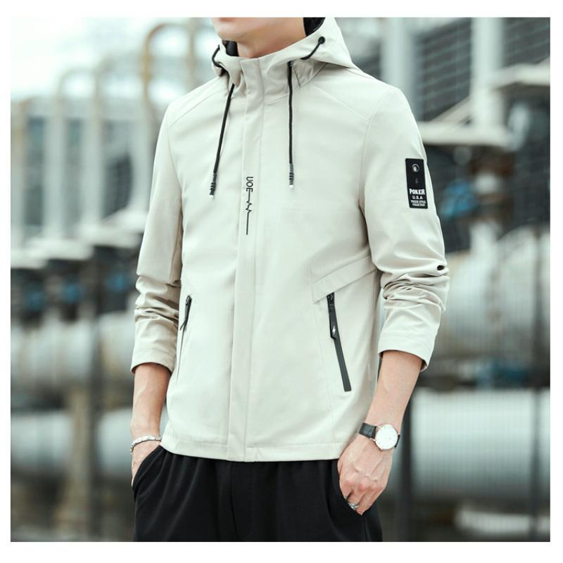 Мужская весенне-летняя тонкая секция бренда Tide, модная повседневная спортивная ветрозащитная одежда для пар с капюшоном